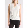 Rag & Bone Maisie Drape Sleeveless Top In White