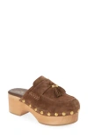 Rag & Bone Maisie Clogs Dkmochasd In Dark Mocha Suede