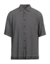Rag & Bone Dalton Stretch Short Sleeve Button-up Shirt In Grey