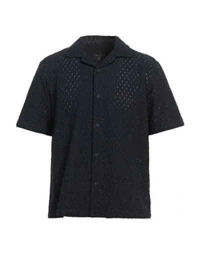 Rag & Bone Man Shirt Midnight Blue Size L Lyocell