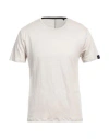 Rag & Bone Man T-shirt Light Grey Size L Linen