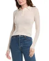 Rag & Bone Mandee Cashmere Polo Sweater In White