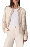Rag & Bone Manston Mixed Media Wool-blend Bomber Jacket In Natural