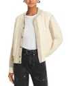 Rag & Bone Manston Mixed-media Bomber Jacket In Natural