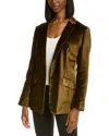 Rag & Bone Margot Velvet Blazer In Green