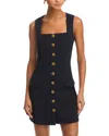 Rag & Bone Mariana Button-front Mini Dress In Navy