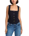Rag & Bone Navy Mariana Textured Vest In Navy
