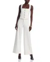 Rag & Bone Marianne Sleeveless Wide Leg Ponte Jumpsuit In White