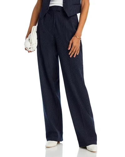 Rag & Bone Marianne Womens Ponte Pleated Wide Leg Pants In Blue