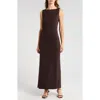 Rag & Bone Marie Wide Rib Tank Maxi Dress In Espresso