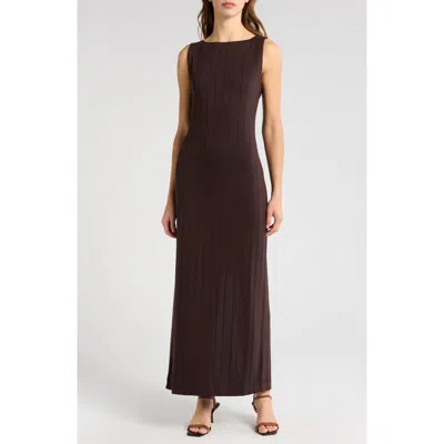 Rag & Bone Marie Wide Rib Tank Maxi Dress In Espresso