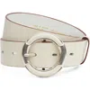 Rag & Bone Marina Wide Leather Belt In Neutral