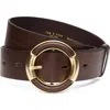 Rag & Bone Marina Wide Leather Belt