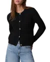 Rag & Bone Marlee Pointelle-knit Cotton-blend Cardigan In Black