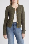 Rag & Bone Womens Knit Cardigan Sweater In Army