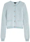Rag & Bone Women's Marlee Striped Cotton Cardigan In Light Blue