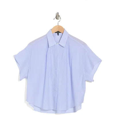 Rag & Bone Martha Cotton Button-up Shirt In Blue Strip