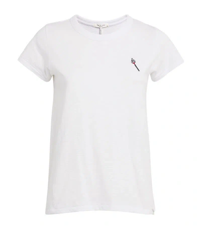 Rag & Bone Matchstick-embroidered T-shirt In White