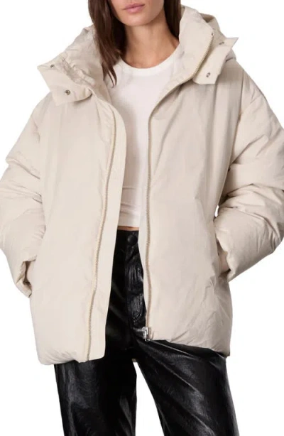 Rag & Bone Matilda Belted Down Puffer Jacket In Beige