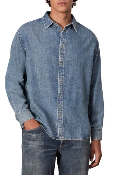 Rag & Bone Button-up Denim Shirt In Blue