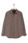 Rag & Bone Matthew Relaxed Fit Stripe Button-up Shirt In Desert Brown