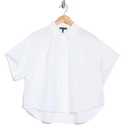 Rag & Bone Maura Cotton Poplin Button-up Shirt In White