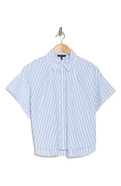 Rag & Bone Maura Stripe Cotton Poplin Button-up Shirt In Pink