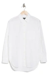 Rag & Bone Max Button Front Shirt In White