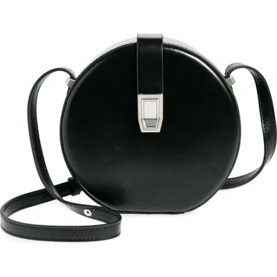 Rag & Bone Max Circular Leather Crossbody Bag In Black