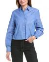 Rag & Bone Max Cropped Shirt In Blue