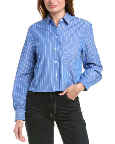 Rag & Bone Max Cropped Shirt In Blue