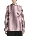 Rag & Bone Maxine Stripe Cotton Shirt In Purple