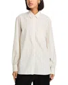Rag & Bone Maxine Striped Button-front Shirt In Ivory Stripe
