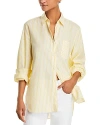 Rag & Bone Maxine Stripe Cotton Button-up Shirt In Yellow Stripe