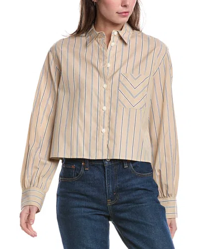Rag & Bone Maxine Cropped Shirt In Brown