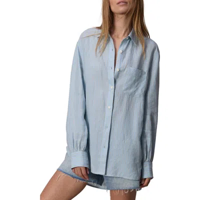 RAG & BONE RAG & BONE MAXINE STRIPE LINEN BUTTON-UP SHIRT