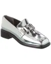 Rag & Bone Maxwell Metallic Stud Slip-on Loafers In Silver
