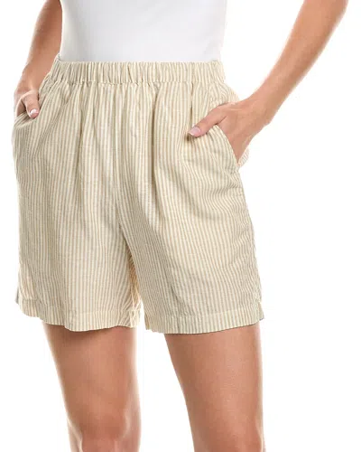 Rag & Bone Women's Maye Linen-blend Stripe Shorts In Beige