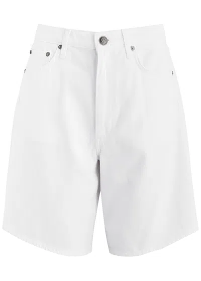 Rag & Bone Mckenna Straight-leg Denim Shorts In White
