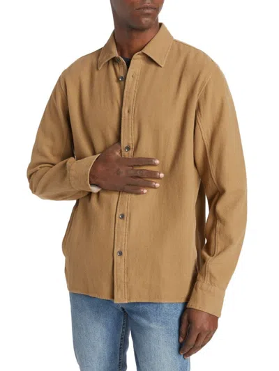 Rag & Bone Men's Austin Button-front Relaxed-fit Overshirt In Ermine