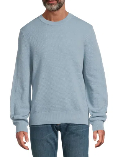 Rag & Bone Men's Dexter Washed Crewneck Sweater In Light Blue