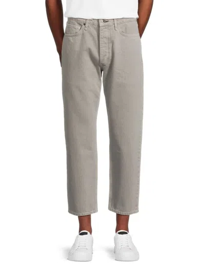 Rag & Bone Men's High Rise Faded Cropped Jeans In Grey