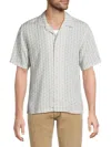 Rag & Bone Printed Resort Avery Shirt In White Geo In White Geo