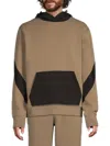 Rag & Bone Men's Pursuit Ponte Contrast Trim Hoodie In Desert