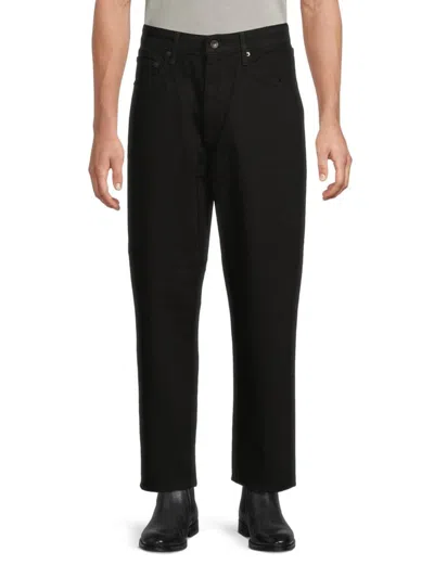 Rag & Bone Men's Solid Cotton Tapered Jeans In Black
