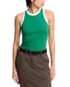 Rag & Bone Mia Racerback Ringer Tank Top In Green Multi