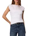 Rag & Bone Mica Banded Cotton Top In White In White