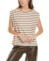 Rag & Bone Mica Stripe Muscle Tee Brwstripe In Brown
