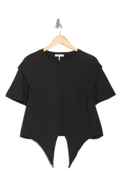 Rag & Bone Mica Tie Front T-shirt In Black