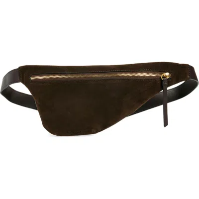 Rag & Bone Petra Suede Mini Sling Bag In Dark Espresso Suede